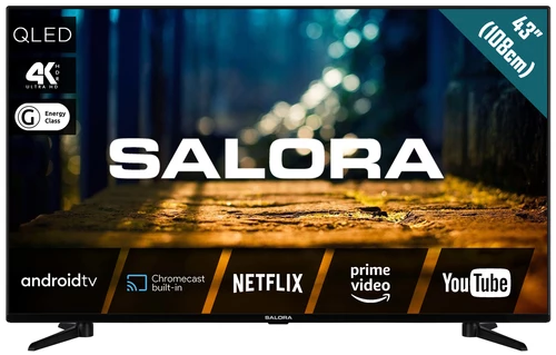 Salora 4404 series 43QLED4404 TV 109,2 cm (43") 4K Ultra HD Smart TV Wifi Noir