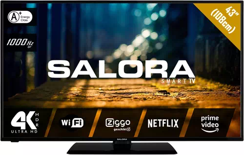 Salora 4404 series 43XUS4404 TV 109.2 cm (43") 4K Ultra HD Smart TV Wi-Fi Black