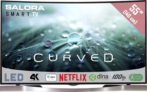 Salora 55UHC9102MS TV 139,7 cm (55") 4K Ultra HD Smart TV Noir, Acier inoxydable
