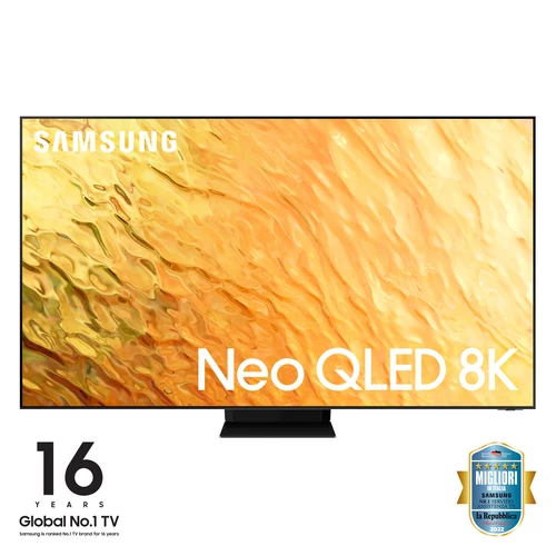 Samsung QE85QN800B 2.16 m (85") 8K Ultra HD Smart TV Wi-Fi Stainless steel 0