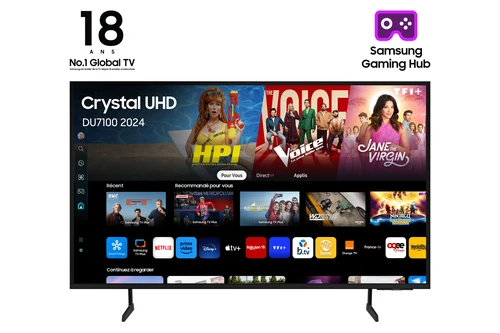 Samsung TV Crystal UHD 43" DU7100 2024, 4K, Smart TV 0