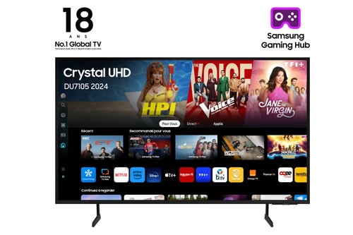Samsung TV Crystal UHD 43" DU7105 2024, 4K, Smart TV 0