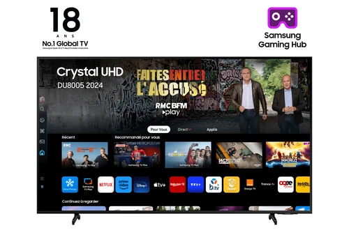Samsung TV Crystal UHD 75" DU8005 2024, 4K, Smart TV 0