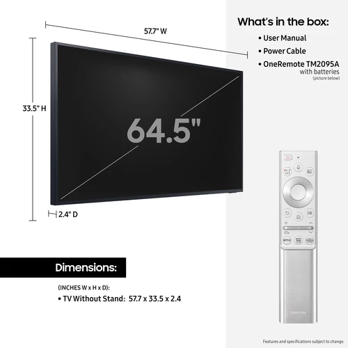 Samsung The Terrace QN65LST7TAF 165,1 cm (65") 4K Ultra HD Smart TV Wifi Negro 14