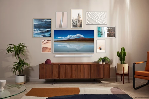 Samsung The Frame 2023 75” QLED 4K HDR Smart TV with S801B Lifestyle Ultra Slim Soundbar 1
