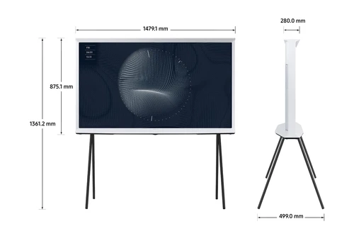 Samsung The Serif 65" LS01B QLED 4K HDR Smart TV in Cloud White (2023) 1
