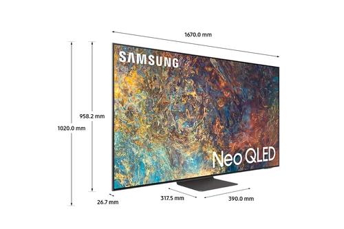 Samsung QE75QN95AATXXU TV 190.5 cm (75") 4K Ultra HD Smart TV Wi-Fi Silver 1