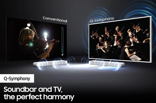 Samsung The Frame 2023 75” QLED 4K HDR Smart TV with S801B Lifestyle Ultra Slim Soundbar 2