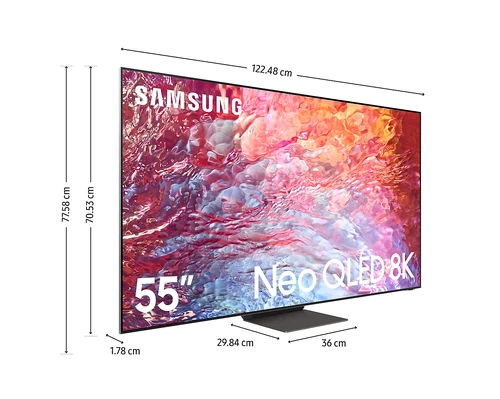 Samsung Series 7 QN55QN700BFXZX TV 139.7 cm (55") 8K Ultra HD Smart TV Wi-Fi Stainless steel 2