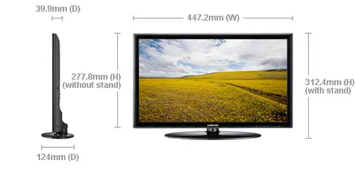 Samsung UE19D4003BW 48,3 cm (19") HD Noir 2