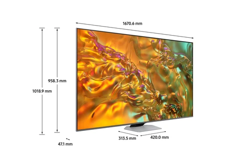 Samsung TV AI QLED 75" Q80D 2024, 4K 3
