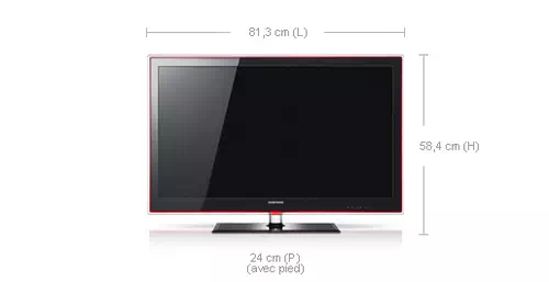 Samsung UE32B7000 81,3 cm (32") Full HD Wifi Noir, Rouge 3