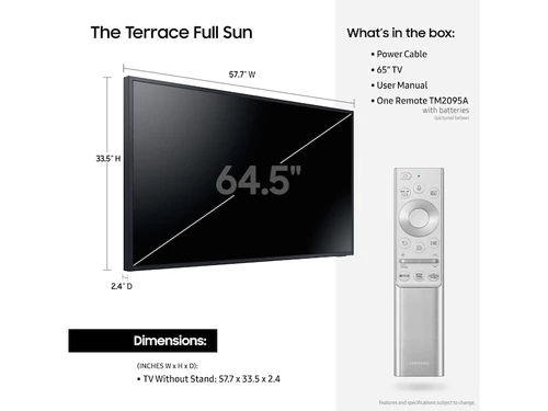 Samsung The Terrace QN65LST9TAFXZA TV 165,1 cm (65") 4K Ultra HD Smart TV Wifi Noir 4