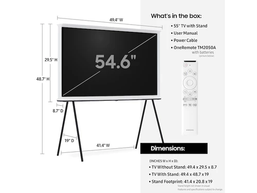 Samsung The Serif QN55LS01TAFXZA Televisor 139,7 cm (55") 4K Ultra HD Smart TV Wifi Blanco 4