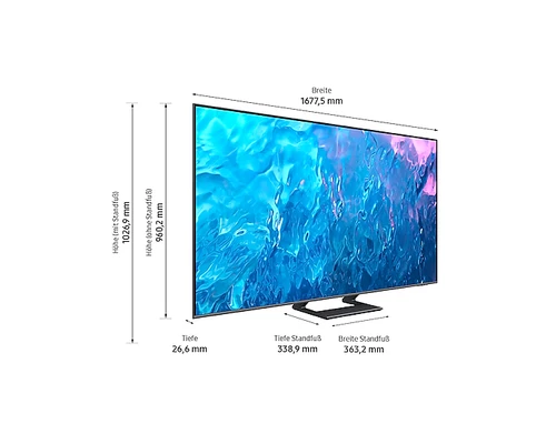 Samsung GQ75Q73CAT 190.5 cm (75") 4K Ultra HD Smart TV Wi-Fi Grey, Titanium 5