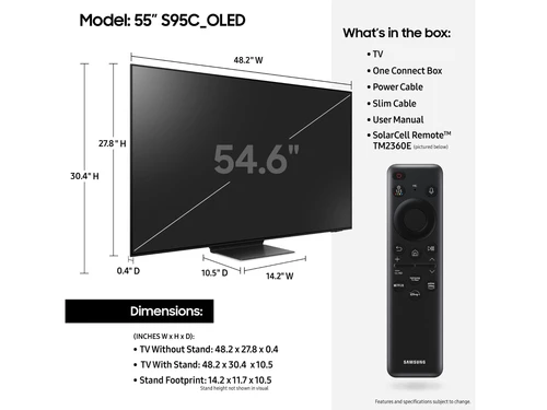 Samsung Series 9 QN55S95CAF 139,7 cm (55") Smart TV Wifi Noir, Titane 5