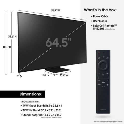 Samsung QN65QN90BAF 163,8 cm (64.5") Smart TV Wifi Noir, Titane 5
