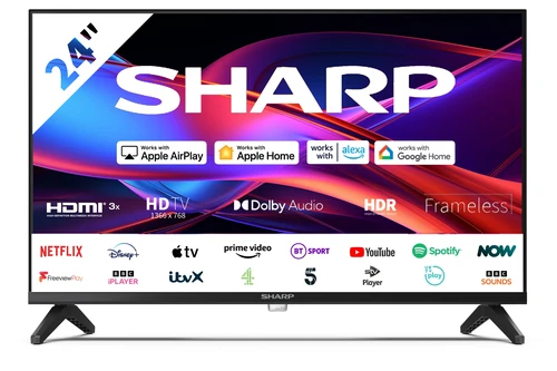 Sharp 1T-C24GD2225K Televisor 61 cm (24") HD Smart TV Wifi Negro 0