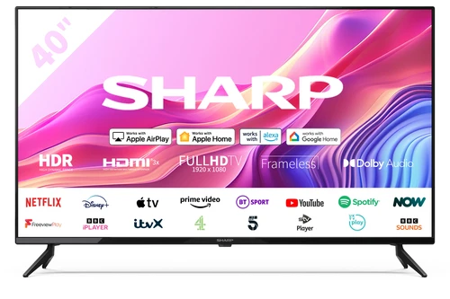 Sharp 2T-C40FD2KF1FB TV 101,6 cm (40") Full HD Smart TV Wifi Noir 0