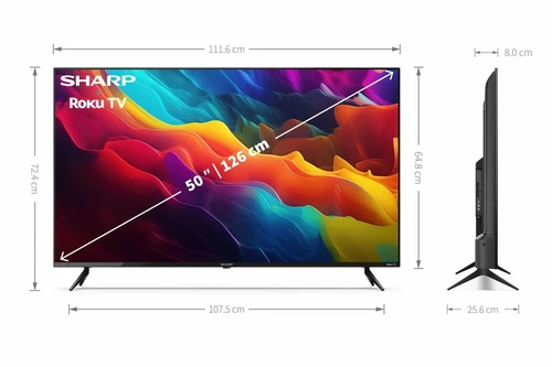 Sharp 4T-C50FJ2KL1FB Televisor 127 cm (50") 4K Ultra HD Smart TV Wifi Negro 1