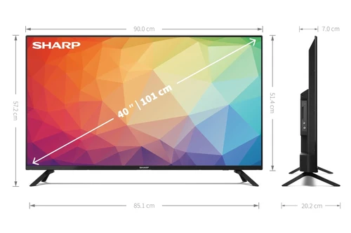 Sharp 40FG2EA TV 101,6 cm (40") Full HD Smart TV Wifi Noir 2