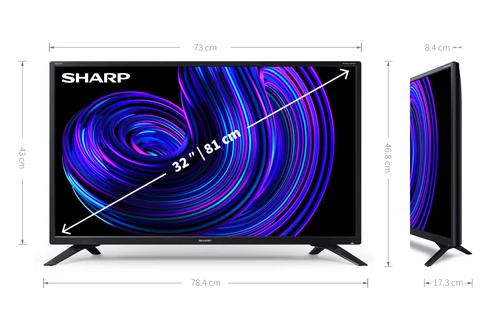 Sharp 32EE2E TV 81,3 cm (32") Smart TV Wifi Noir 5