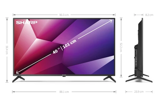 Sharp 40FI2EA TV 101,6 cm (40") Full HD Smart TV Wifi Noir 7