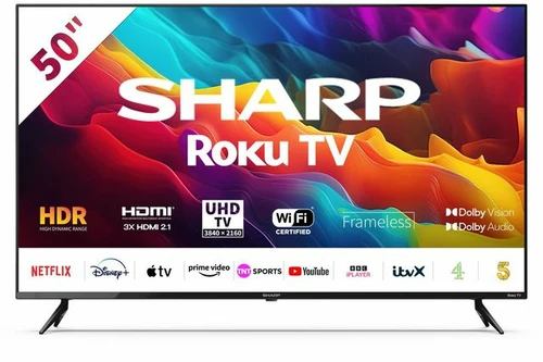 Sharp 4T-C50FJ2KL1FB TV 127 cm (50") 4K Ultra HD Smart TV Wi-Fi Black