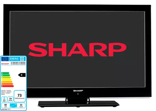 Sharp LC-32LE343E TV 81.3 cm (32") Full HD Black