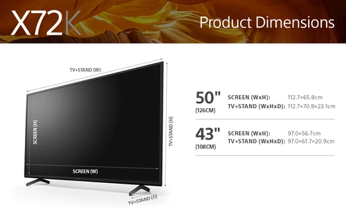 Sony KD-50X72K 127 cm (50") 4K Ultra HD Smart TV Wifi Noir 1