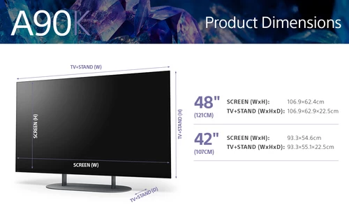 Sony XR-42A90K 106,7 cm (42") 4K Ultra HD Smart TV Wifi Noir 1