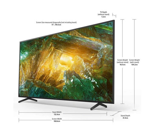 Sony 75&quot; KE75XH8096BU LED TV 190,5 cm (75") 4K Ultra HD Smart TV Wifi Noir 6
