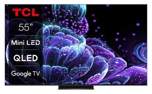 TCL 55C835K TV 139.7 cm (55") 4K Ultra HD Smart TV Wi-Fi Aluminium, Stainless steel 0
