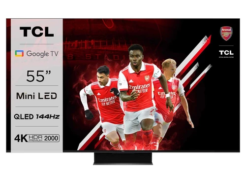 TCL C845 Series 55C845K TV 139.7 cm (55") 4K Ultra HD Smart TV Wi-Fi Titanium 0