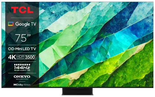 TCL C855 Series 75C855 Televisor 190,5 cm (75") 4K Ultra HD Smart TV Wifi Negro 3500 cd / m² 0