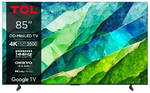 TCL C855 Series 85C855 Televisor 2,16 m (85") 4K Ultra HD Smart TV Wifi Negro 3500 cd / m² 0