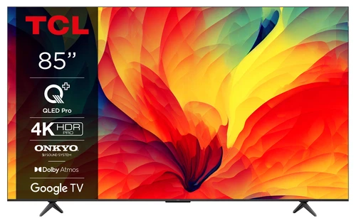 TCL QLED780 Series 85QLED780 Televisor 2,16 m (85") 4K Ultra HD Smart TV Negro 450 cd / m² 0