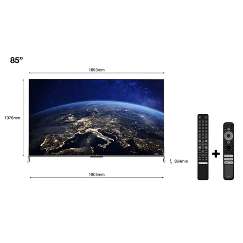 TCL 85C735K TV 2.15 m (84.5") 4K Ultra HD Smart TV Wi-Fi Black 16