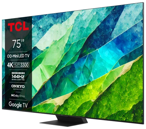 TCL C855 Series 75C855 Televisor 190,5 cm (75") 4K Ultra HD Smart TV Wifi Negro 3500 cd / m² 1