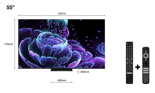TCL 55C835K TV 139,7 cm (55") 4K Ultra HD Smart TV Wifi Aluminium, Acier inoxydable 2